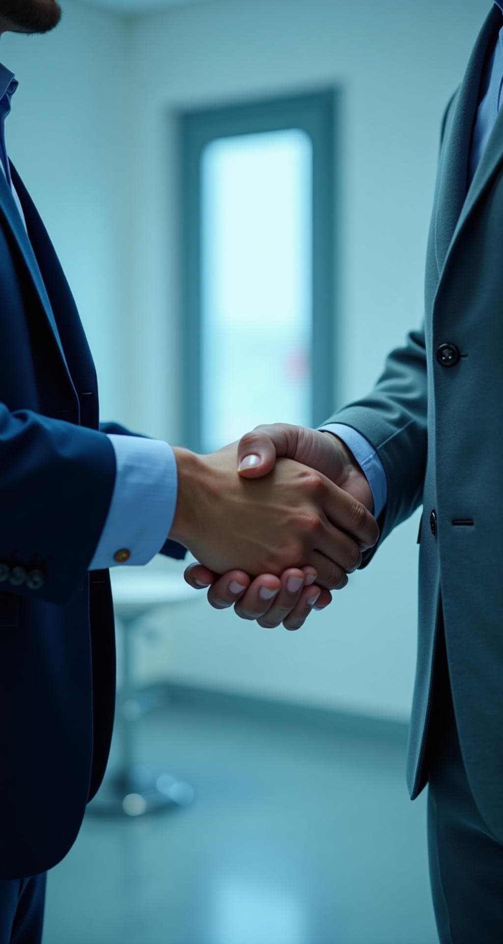 Business partnership handshake